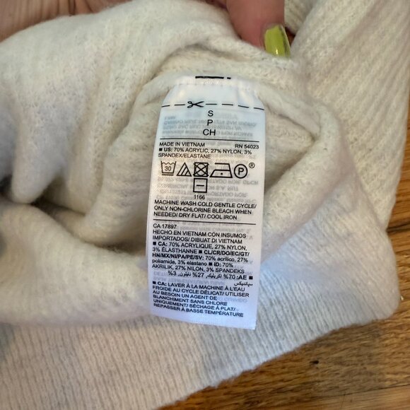 Old Navy Crew Neck Long Sleeve Light Marled Sweater with Split Hem - Picture 5 of 7